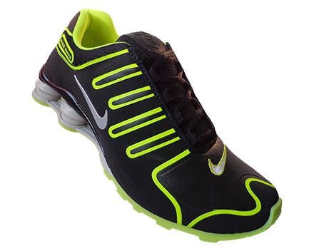Tênis Nike Shox NZ Preto e Verde Limão - Lançamento 2013